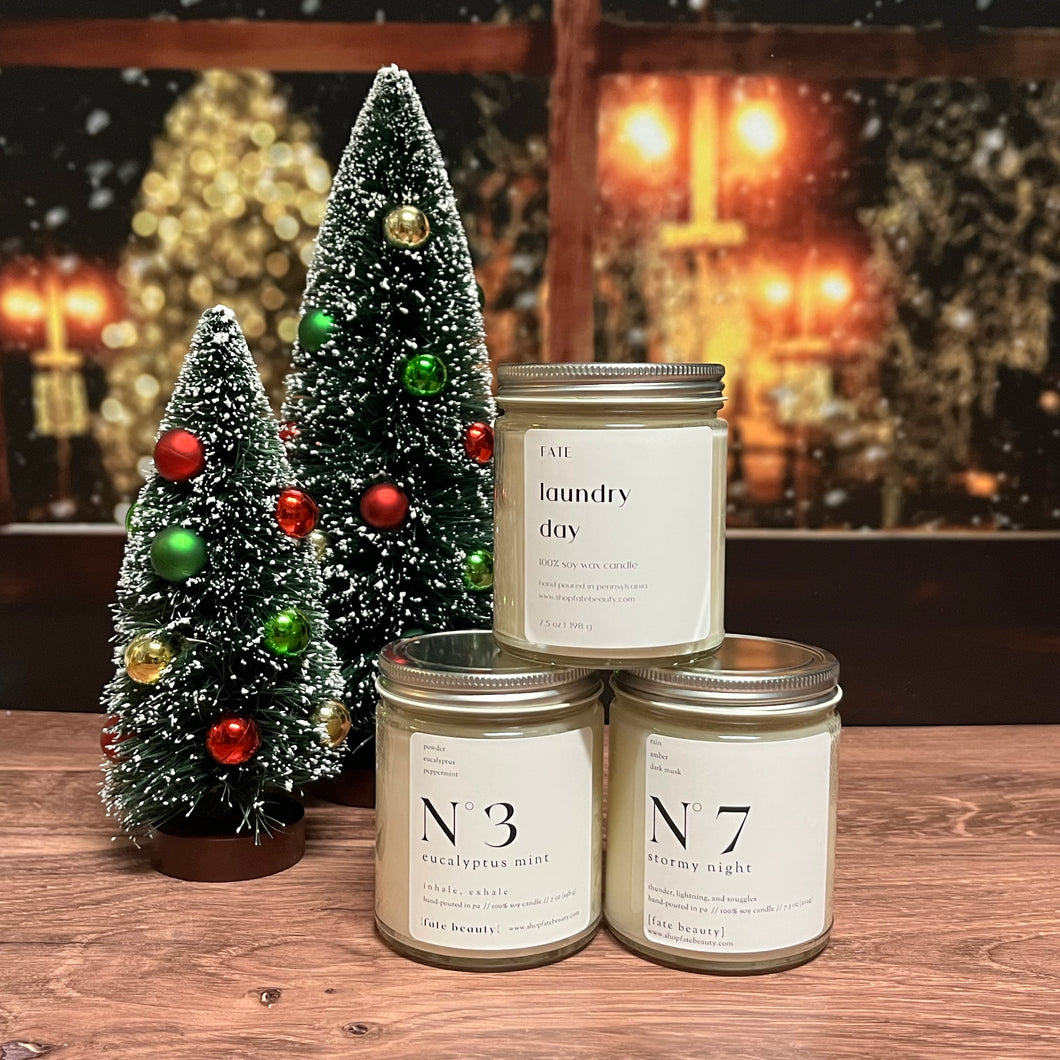Fresh & Clean Bundle (3 Non-Toxic Soy Candles) - Fate Beauty 