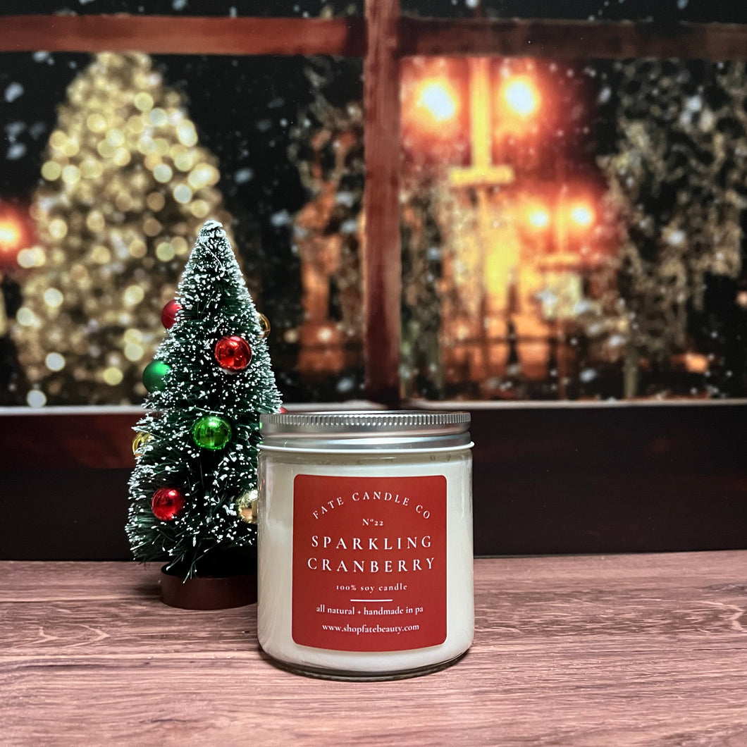 Sparkling Cranberry Non-Toxic Candle (Champagne & Cranberries) - Fate Beauty 