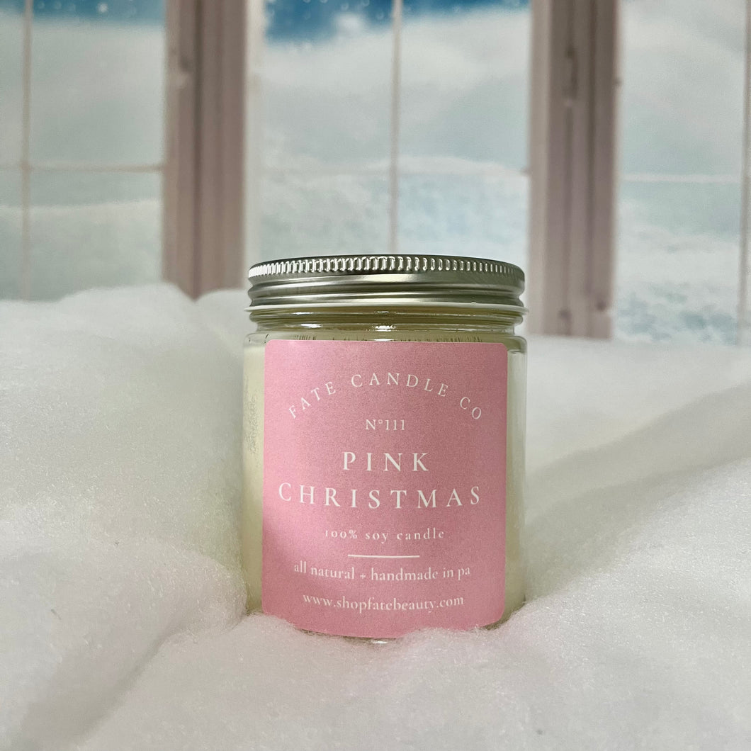 Pink Christmas Non-Toxic Candle (Floral Accord + White Musk) - Fate Beauty 