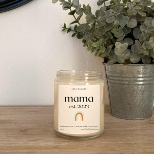 Mama Est. 2023 Non-Toxic Soy Candle (New Mom) - Fate Beauty 